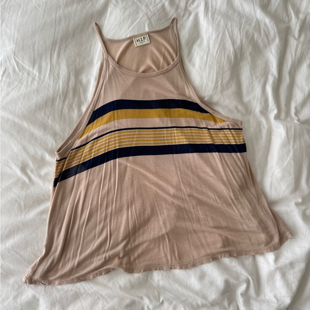 Tan Striped Top - Picture 2 of 3